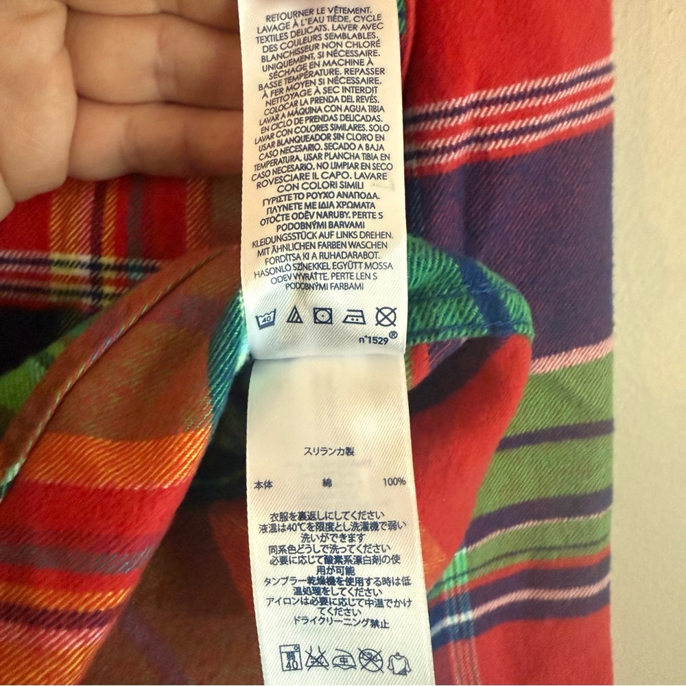 CHAPS Blue Green Red Plaid Casual Zip Jacket SZ/LG New With Out Tags Cotton - Picture 9 of 10